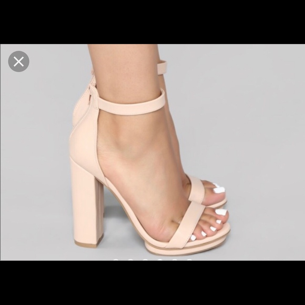 Fashionnova high heels nude.